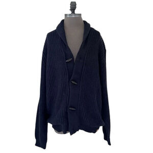 NEW! Weatherproof Vintage Knit Cardigan Toggle Jacket Mens Navy X-Large